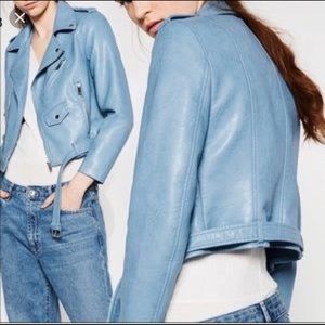Zara Leatherette Cropped Jacket